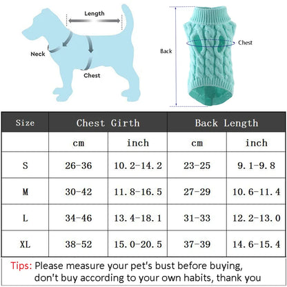 Cozy Turtleneck Sweater for Small & Medium Dogs & Cats – Warm Winter Knit for Chihuahua, Yorkie, Teddy, and More