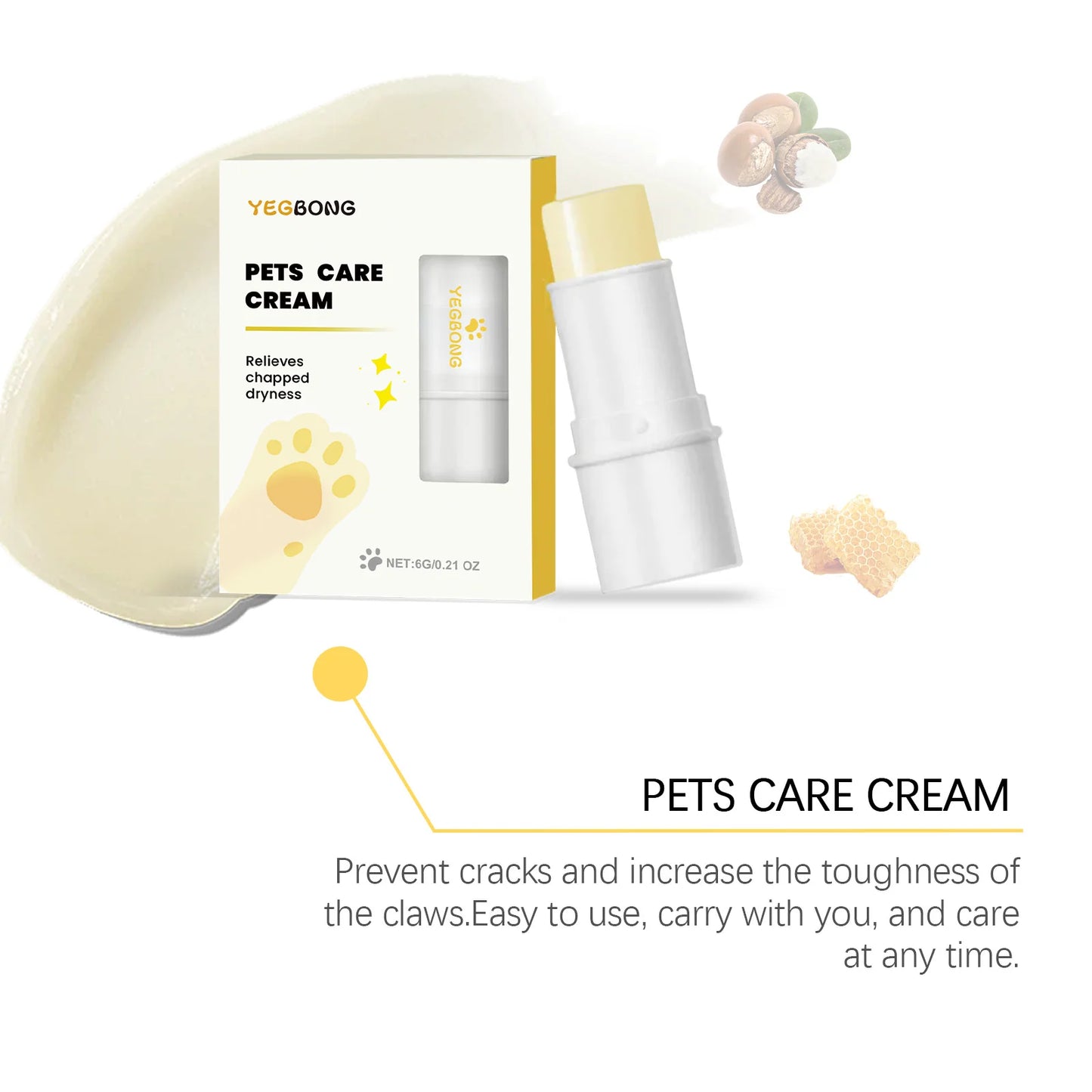 All-Season Paw Balm Stick for Cats & Dogs — Vet-Recommended, Easy-Apply, Deep-Moisture for Cracked Pads”