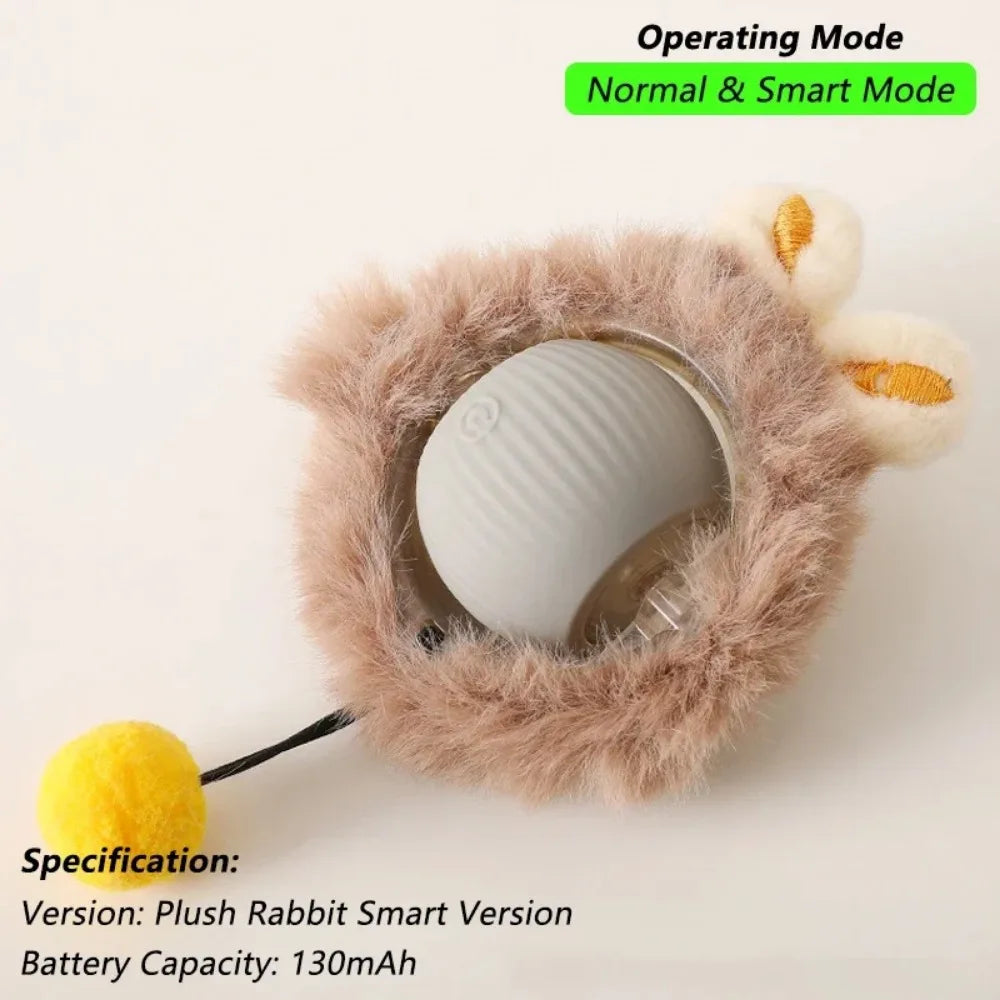  Smart Rolling Cat Toy – Rechargeable Mouse Tail Ball for Endless Pet Fun & Training
