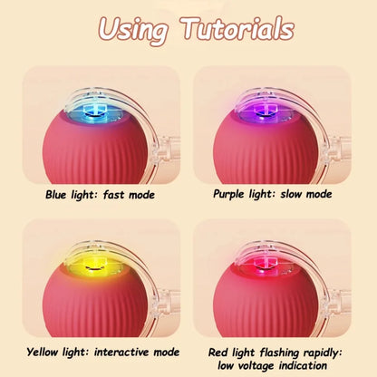  Smart Rolling Cat Toy – Rechargeable Mouse Tail Ball for Endless Pet Fun & Training