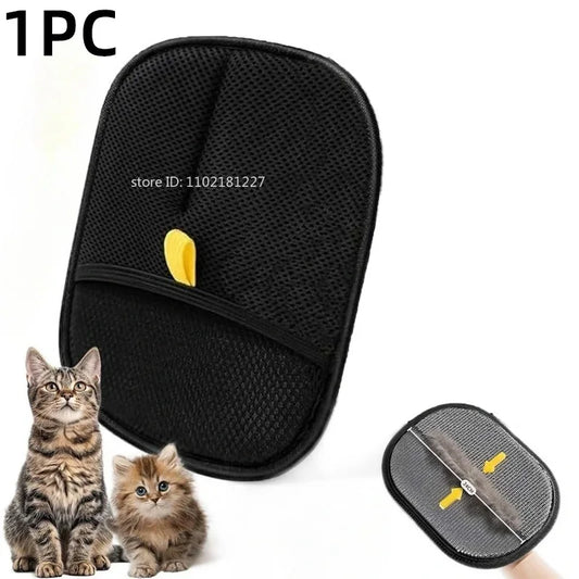 Reusable Pet Hair Removal Gloves – Double-Sided Grooming & Cleaning in One