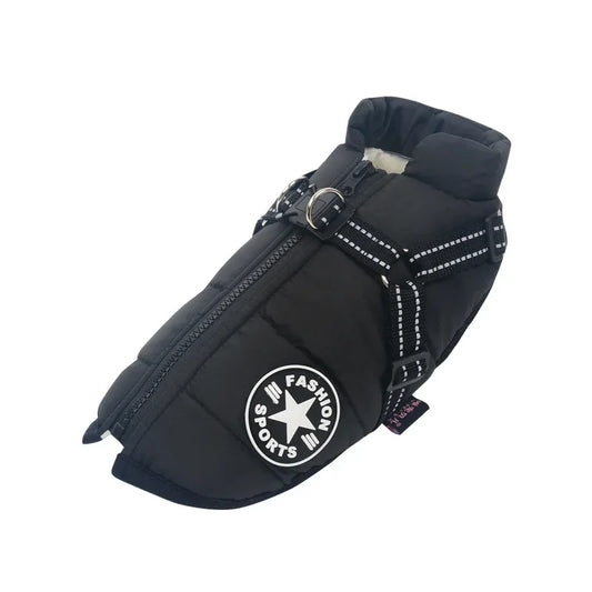 Ultimate Winter Dog Jacket with Harness - Waterproof & Warm Coat for Large Breeds like Labradors, French Bulldogs & More!